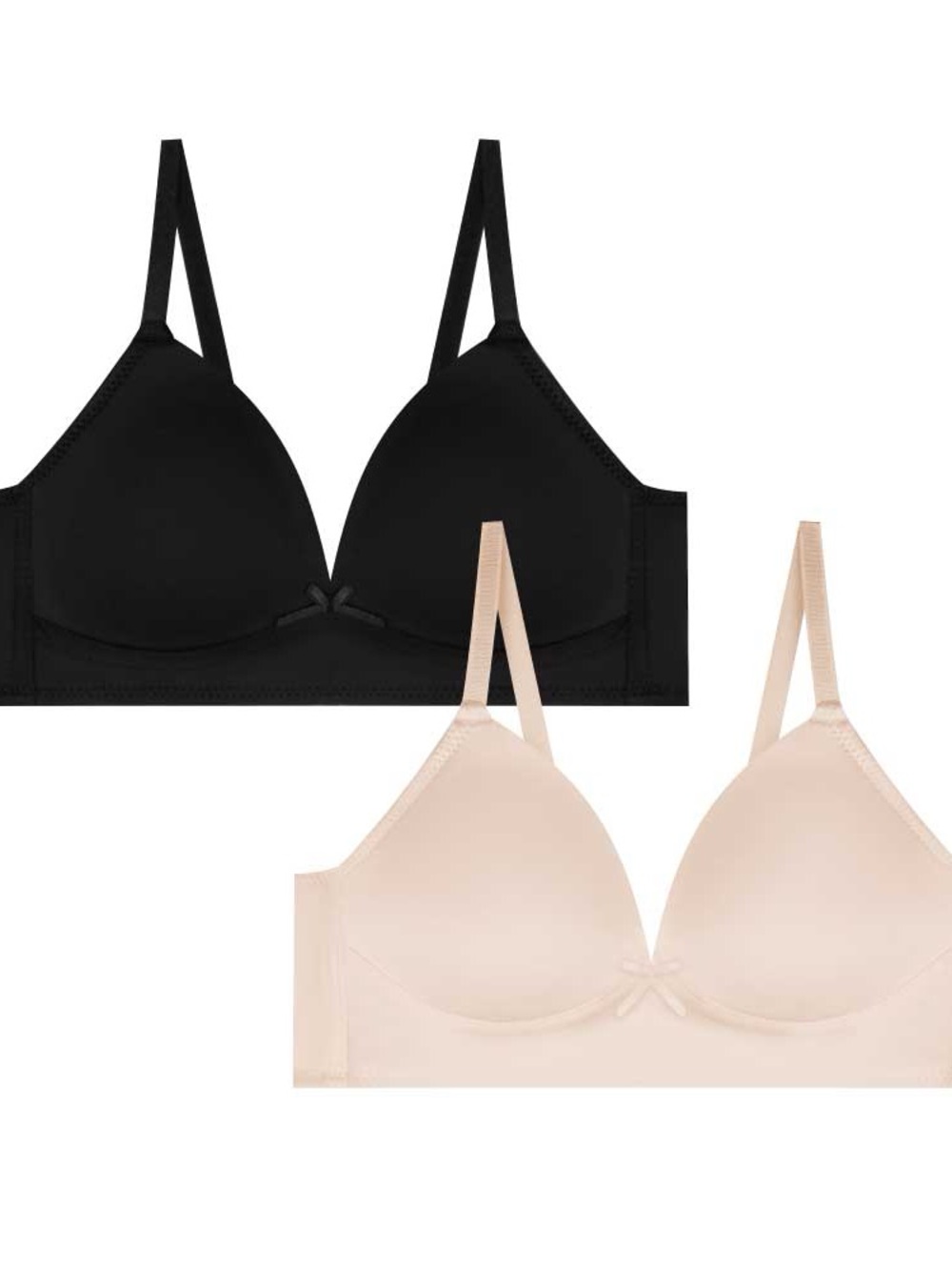 NWT 2-PackEveryday Comfort Wireless Bra - Black & Nude